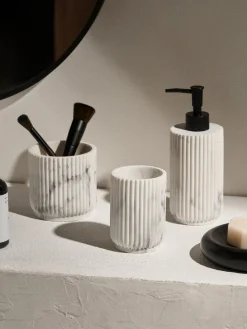 Set de accesorios de baño en look mármol Kacie, 3 pzas.