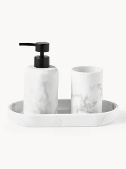 Set de accesorios en look mármol Kyle, 3 pzas.