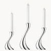 Set de candelabros de acero inoxidable Cobra, 3 uds.