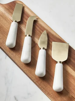 Set de cuchillos de queso de mármol Agata, 4 uds.