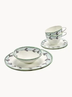 Set de desayuno Flores de Medianoche, 2 comensales (6 pzas.)