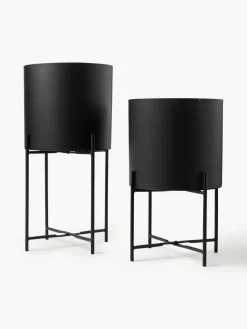 Set de maceteros de metal Mina, 2 uds.