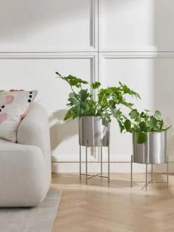 Set de maceteros de metal Mina, 2 uds.