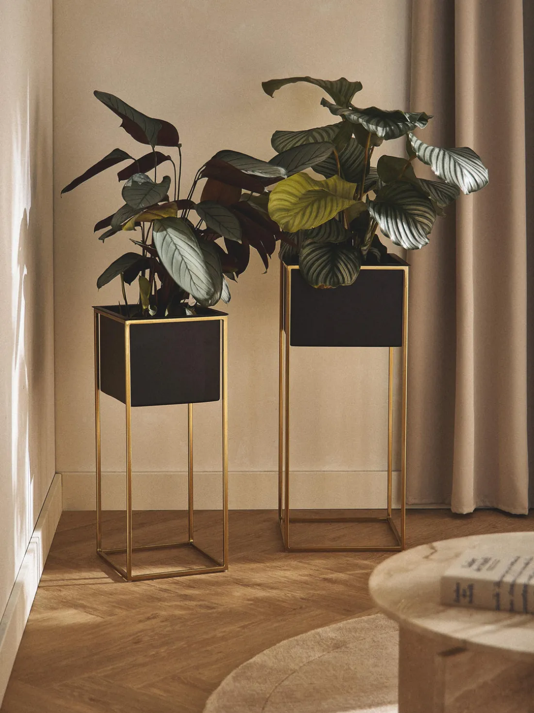 Set de maceteros de metal Leilani, 2 uds.