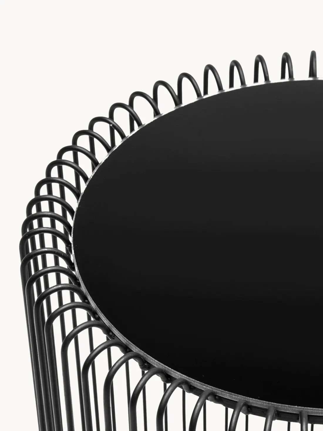 Set de mesas auxiliares de metal Wire, 2 pzas., tablero de cristal