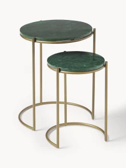 Set de mesas auxiliares de mármol Ella, 2 pzas.
