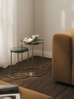 Set de mesas auxiliares de mármol Ella, 2 pzas.