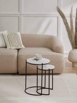 Set de mesas auxiliares de mármol Ella, 2 pzas.