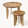 Set de mesas auxiliares de madera de mango Ella, 2 uds.