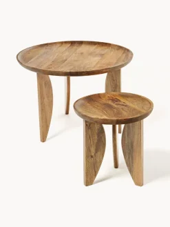 Set de mesas auxiliares de madera de mango Ella, 2 uds.