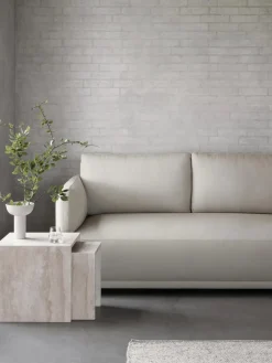 Set de mesas auxiliares de travertino Varu, 2 uds.