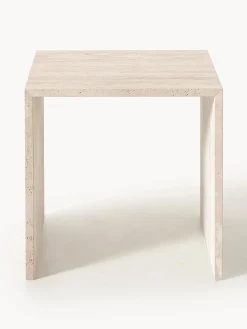 Set de mesas auxiliares de travertino Varu, 2 uds.