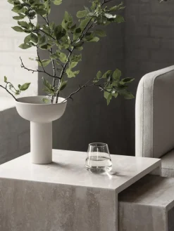 Set de mesas auxiliares de travertino Varu, 2 uds.