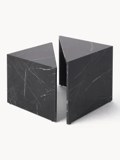 Set de mesas de centro en look mármol Vilma, 2 uds.