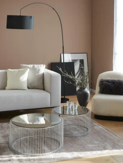 Set de mesas de centro Wire, 2 uds., tablero de vidrio