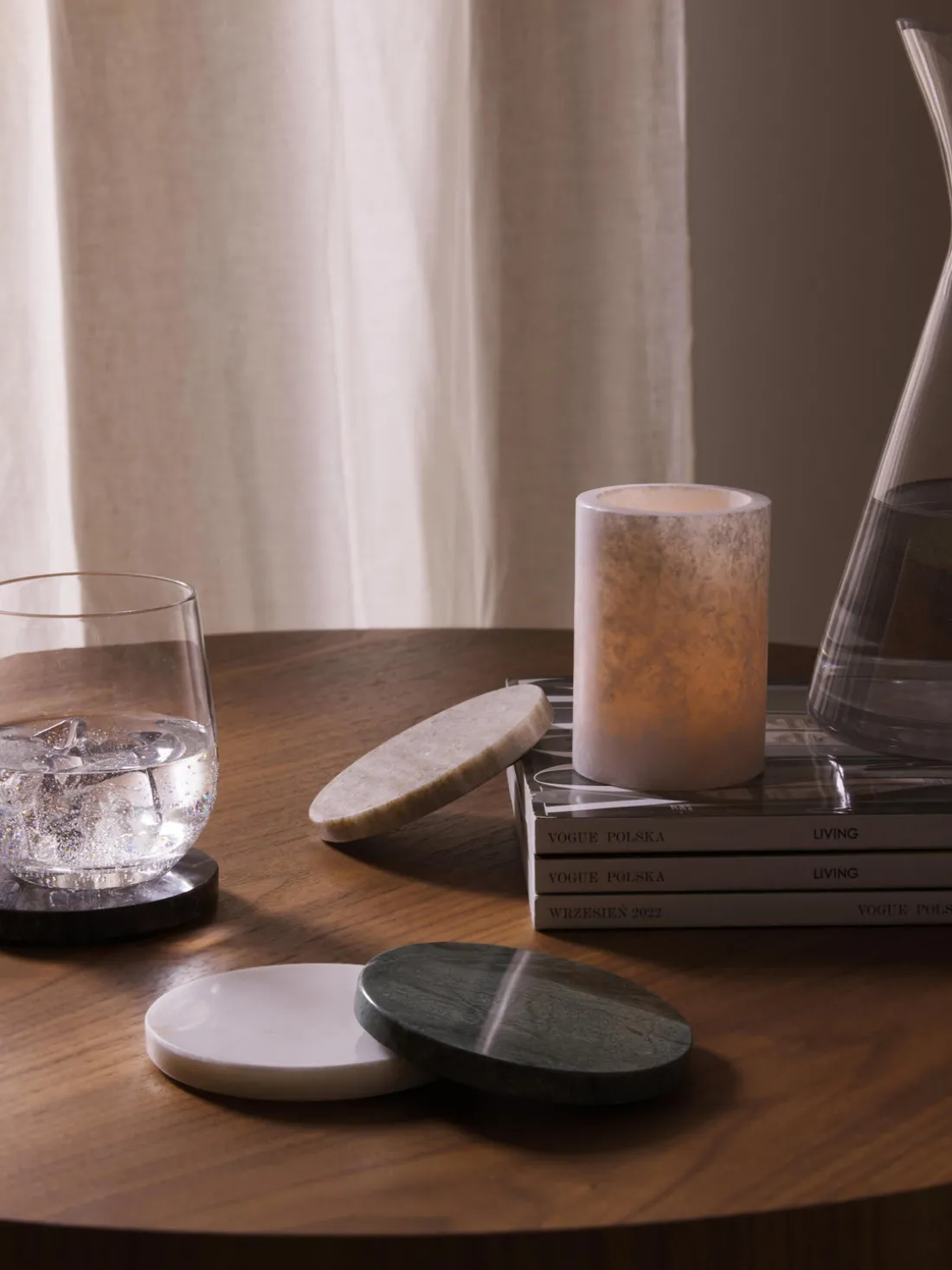 Set de posavasos de mármol Callum, 4 uds.