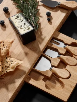 Set de tabla y cuchillos de queso Fromagerie, 5 pzas.