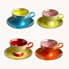 Set de tazas de espresso con platitos Grandma, 4 uds.