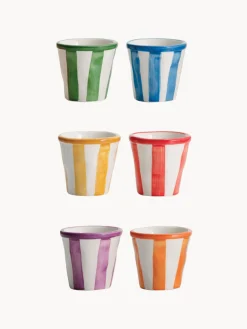 Set de tazas de espresso artesanales Righe, 6 uds.