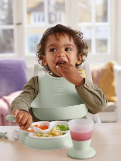 Set de vajilla infantil Bliss con babero, 4 pzas.