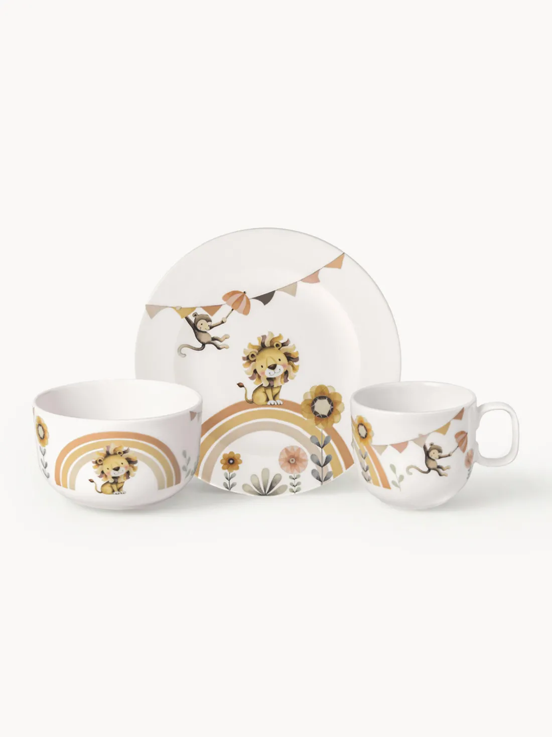 Set de vajilla infantil Roar like a Lion, 1 comensal (3 pzas.)