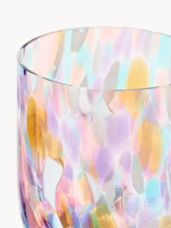 Set de vasos de agua pequeños artesanales Splash, 6 uds.