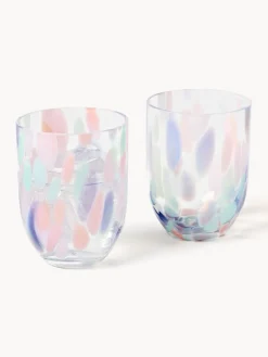 Set de vasos soplados Big Confetti, 6 uds.