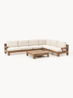 Set lounge modular para exterior de madera de acacia Joshua, 4 pzas.