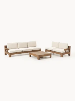 Set lounge modular para exterior de madera de acacia Joshua, 4 pzas.