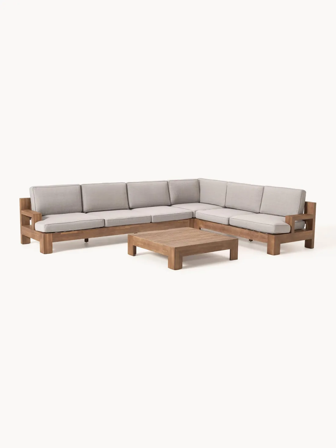 Set lounge para exterior de madera de acacia Joshua, 4 pzas.