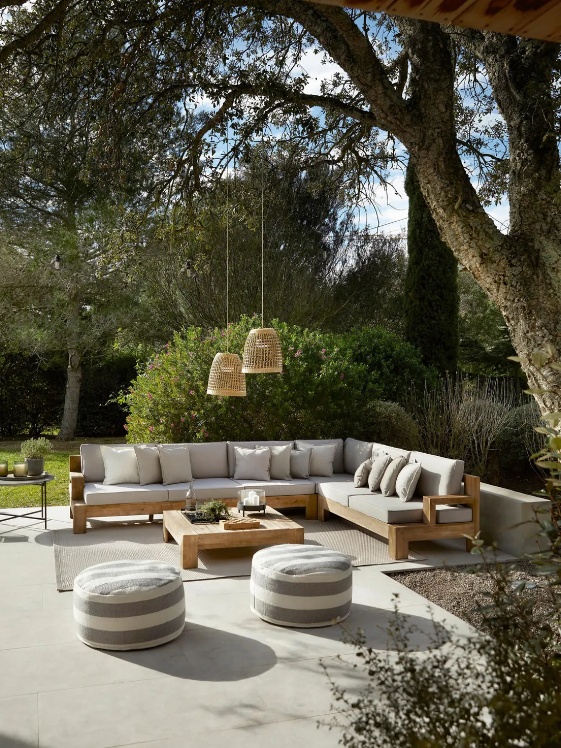 Set lounge para exterior de madera de acacia Joshua, 4 pzas.