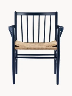 Silla con reposabrazos artesanal de madera de haya J81