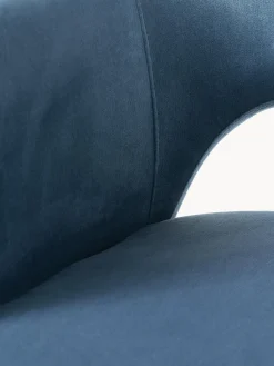 Silla con reposabrazos de terciopelo Rachel