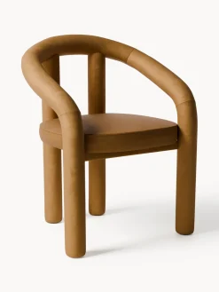 Silla con reposabrazos de terciopelo Calan