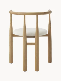 Silla con reposabrazos de madera de roble Bukowski