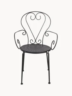 Silla con reposabrazos para exterior apilable Etienne