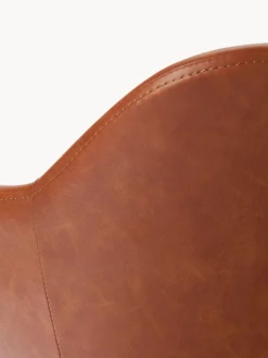 Silla de cuero sintético con reposabrazos Fiji