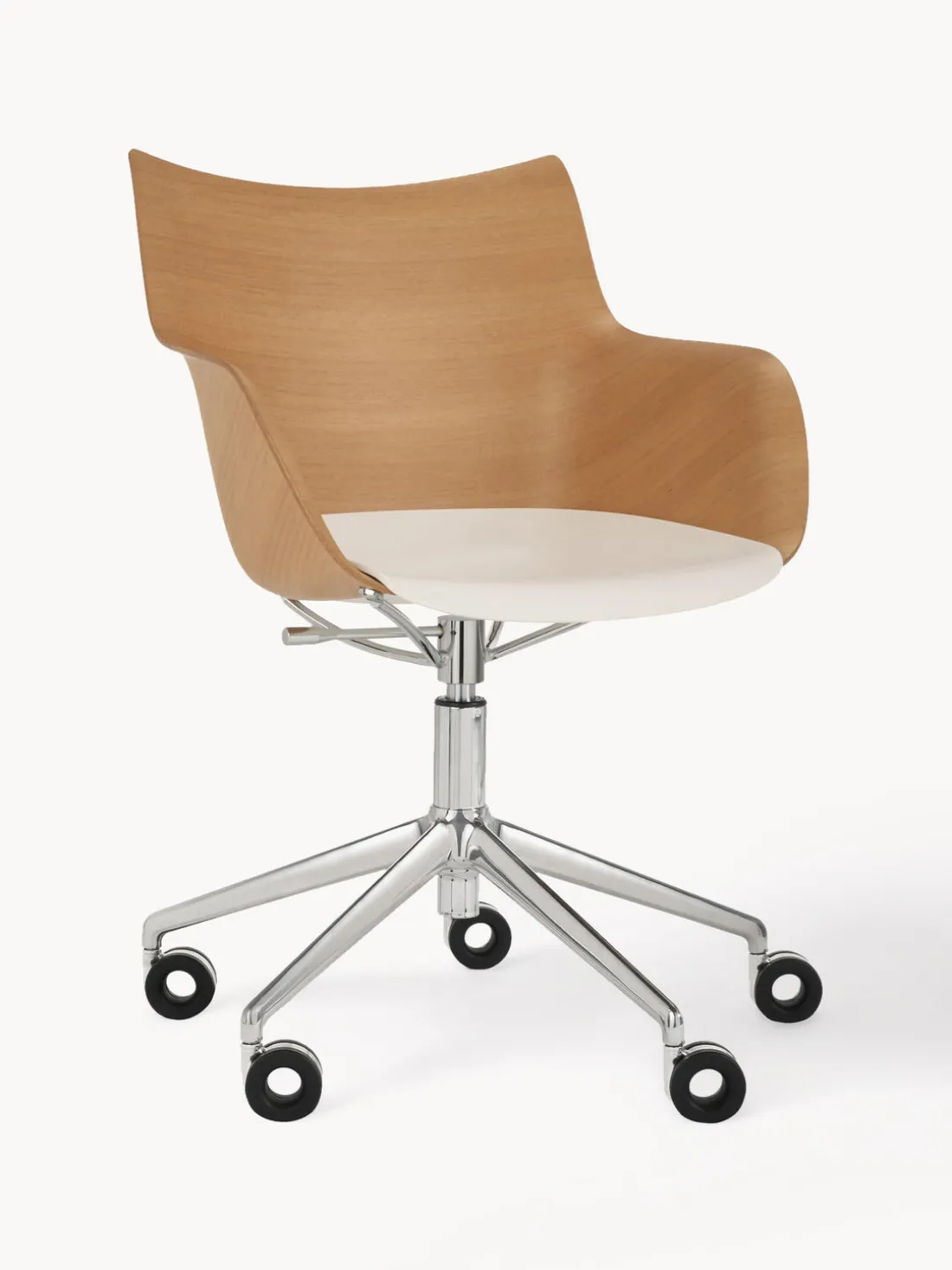 Silla de escritorio con reposabrazos Q/WOOD, altura regulable