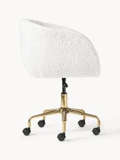 Silla de escritorio de borreguillo Emmie, altura regulable