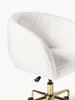 Silla de escritorio de borreguillo Emmie, altura regulable