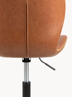 Silla de escritorio de cuero sintético Batilda, altura regulable