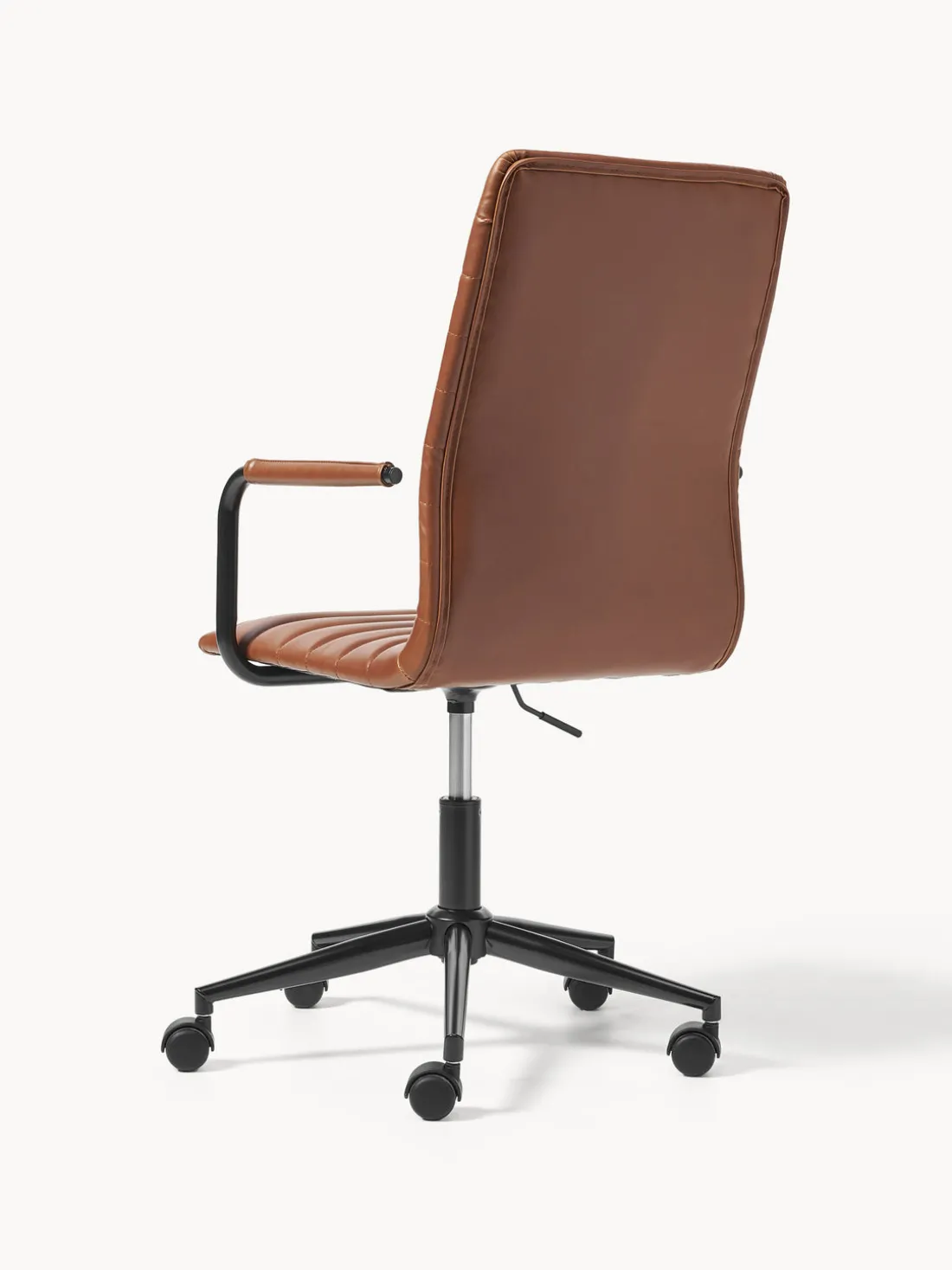 Silla de escritorio de cuero sintético Winslow, altura regulable