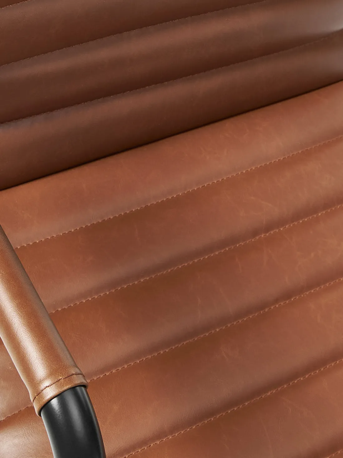 Silla de escritorio de cuero sintético Winslow, altura regulable