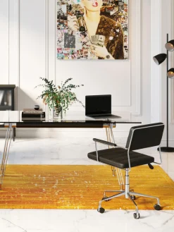 Silla de escritorio de cuero sintético Dottore