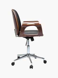 Silla de escritorio de cuero artificial Patron, altura regulable