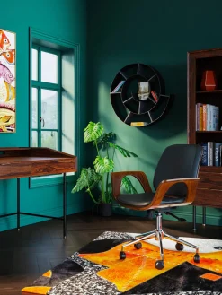 Silla de escritorio de cuero artificial Patron, altura regulable