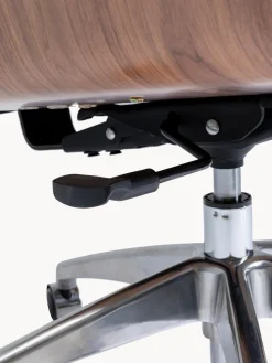 Silla de escritorio de cuero sintético Rouven, altura regulable