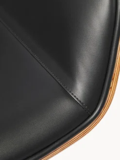 Silla de escritorio de cuero sintético Rouven, altura regulable