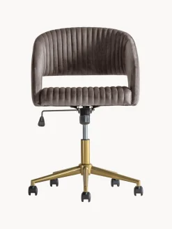 Silla de escritorio de terciopelo regulable en altura Murray
