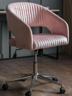 Silla de escritorio de terciopelo Murray, altura regulable